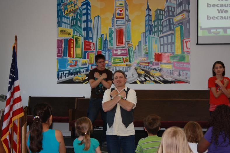 Worship at VBS Vacation Bible School